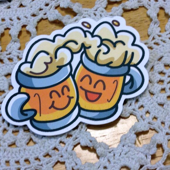 Fun peel-off adult stickers, beer theme - Picture 5 of 5
